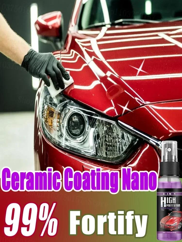 QC19 Rapid Ceramic Coating Fortify Car Wax Polish Spray Hydrophobic Intense Gloss Shine For Glass&Wheels&Paint Sealant Detail