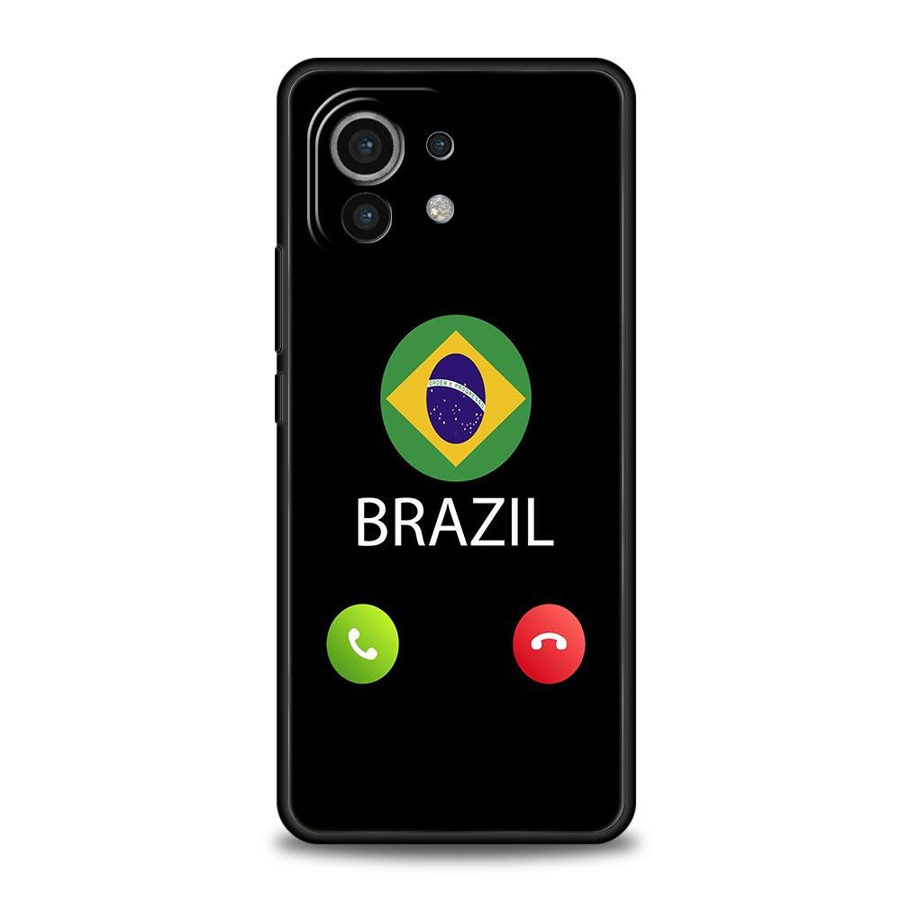 Brasilien Brasilianische flagge Telefon Fall Für Xiaomi Poco X4 X3 NFC F3 F4 M3 M4 Mi Hinweis 12T 10 12 11 Ultra 11T Pro 10T Lite 9T 5G Abdeckung