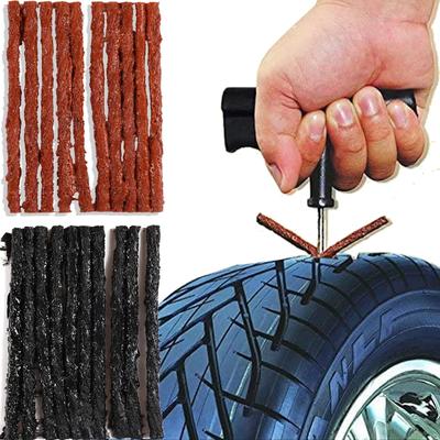 Lot de 10 joints de réparation de crevaison pour pneus de voiture, bandes en caoutchouc pour pneus de moto, outils de réparation à haute adhérence