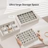 Vee&In. Jewelry Box, Multi-layered Fashion Accessory Storage Case, Earring Case, Easy Organizing of Jewelry, Ideal Accessory Case for Women, Clear Dis