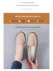 Plus Size Genuine Leather Women's Embroidered Loafers - Comfortable Casual Moccasins for Moms