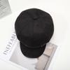 Retro Versatile Belt Buckle Beret FallSeason and ColdSeason Outside Cold Proof Octagonal Hat British Style Warm Painter Hat Korean