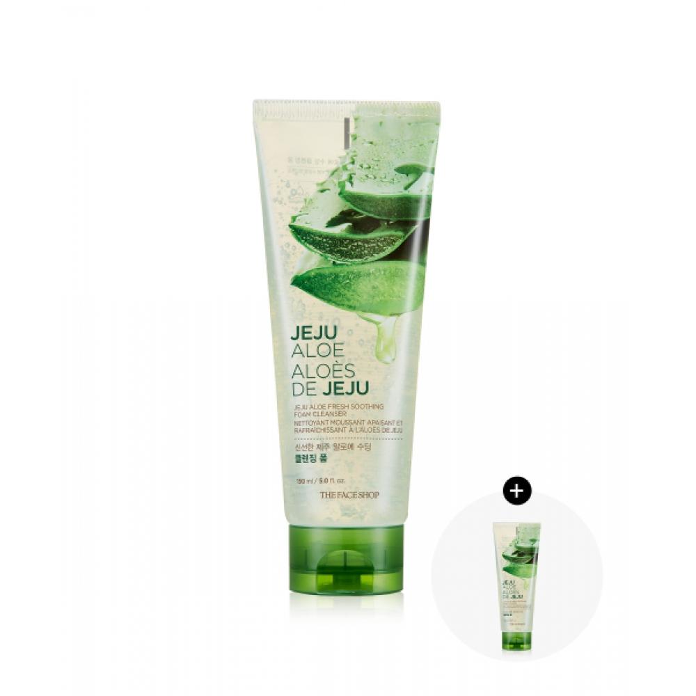 The Face Shop Fresh Jeju Aloe Soothing Cleansing Foam 150ml FREE