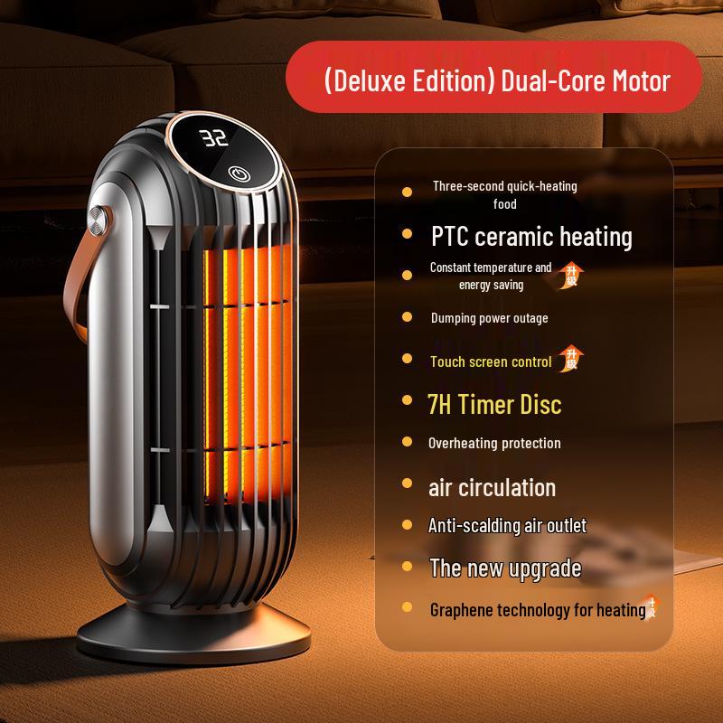 Cross-Border Touch-Screen Graphene Electric Heater CN Plug