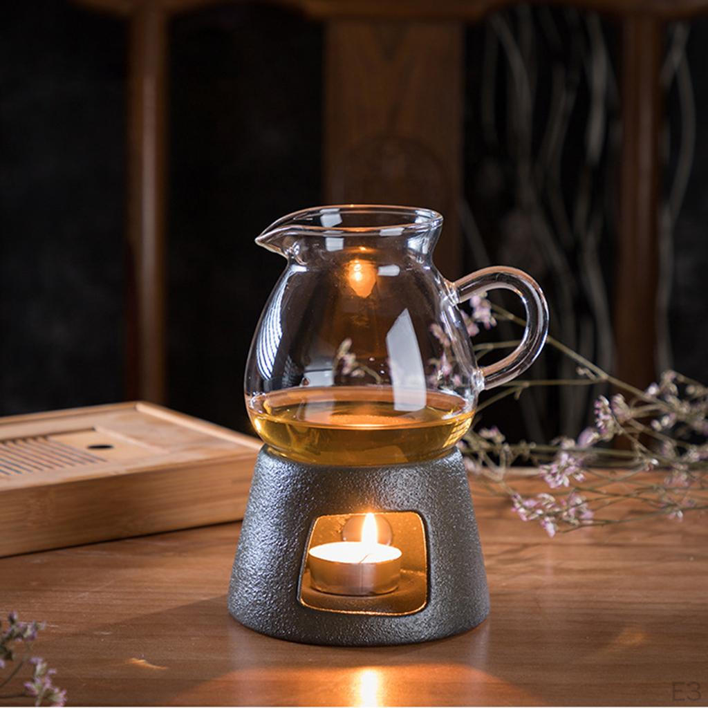 Ceramic Tea Warmer Set with Candle - Elegant Heating Solution for Home and Office