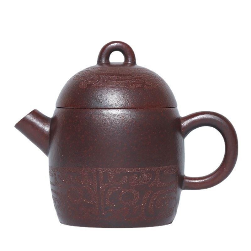 

190 мл Элегантные чайники из исинской фиолетовой глины ручной работы, чайник Цинь Цюань с носиком-пистолетом, из глины Цинчжуни, чайник для заваривания чая, чайный набор из исинской глины