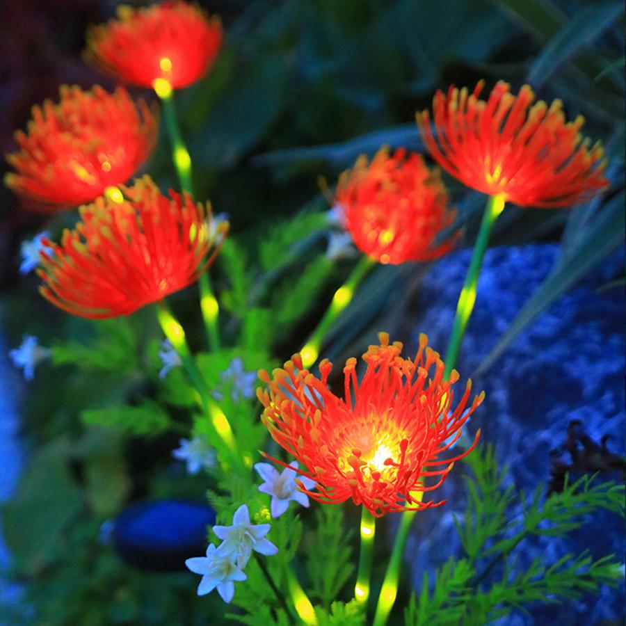 Solar Led Simulation Flower Ground Plug Light for Outdoor Courtyard Decoration Lawn Light