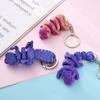 Kreativ 3D-printet flerleddet bevegelig anheng nøkkelring tegneserie søt nøkkelring utsøkt ryggsekk dekorasjonstilbehør gaver