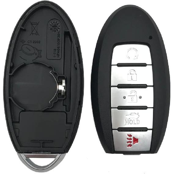 5 Buttons Replacement Key Fob Cover Fit for Nissan Altima Maxima Pathfinder Rogue Murano for Infiniti Q50 QX60 JX35 Keyless Entry Remote Smart Key