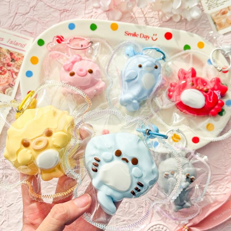 Marine Animals Squishy Sensory Squeeze Toy Crab, Pufferfish, Dolphin Octopus For Stress Relief Fans Gift