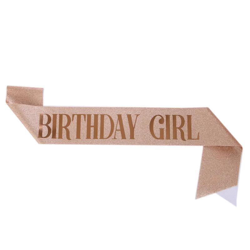 Happy Birthday Queen Girl Satin Sash 21 30 50 Birthday Sash Party Supplies Birthday Decoration Wedding Anniversary Decors