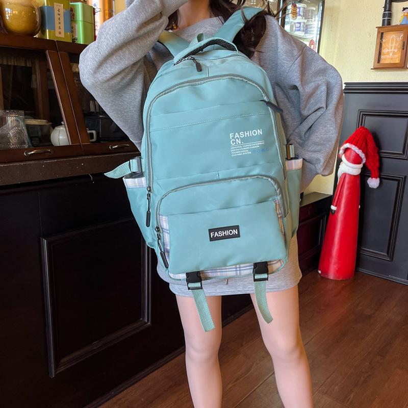 Schoolbag large capacity simple backpack new Korean version student fashion lightweight schoolbag casual versatile sports backpack wholesale