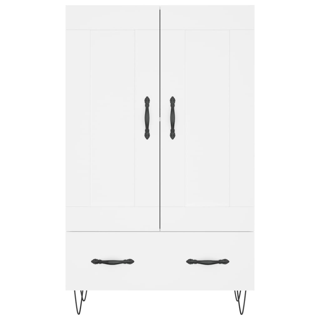 Highboard White 69.5 x 31 x 115 cm Engineered Wood