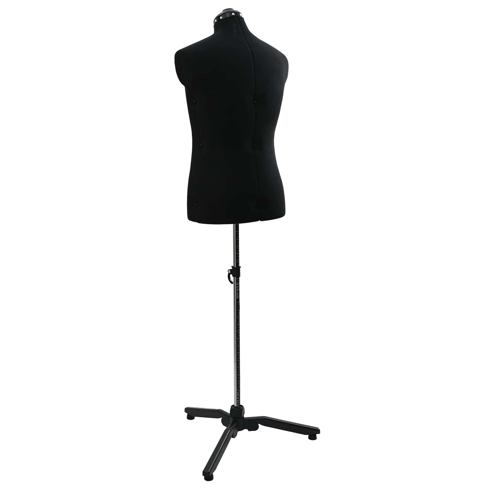 Verstellbare Herren-Schaufensterpuppe Schwarz 37,5 45,5 Zoll