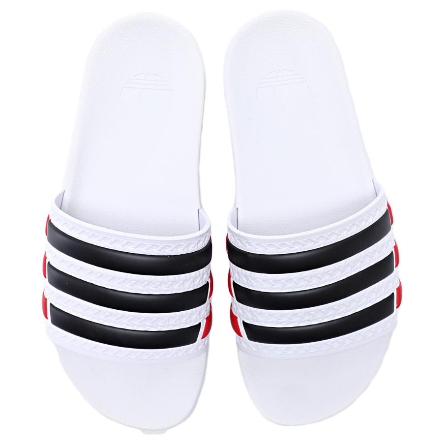 adidas Originals ADILETTE Comfortable Slide Slippers Unisex White Black Red IH6877