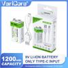 Authentic Large Capacity VariCore 9V TYPE-C 1200mAh Li-ion Rechargeable Battery for Wireless microphone\Toys\remote Control