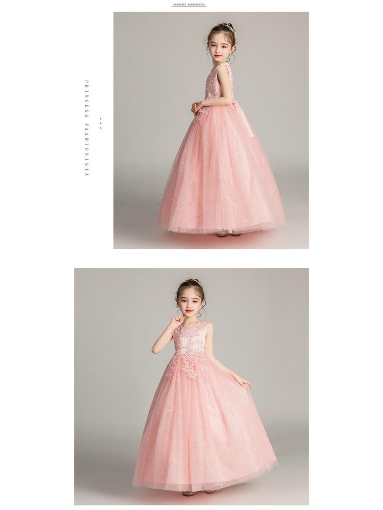 Girls' Puffy Princess Dress: Summer Flower Girl Gown for Weddings, Birthdays, and Performances