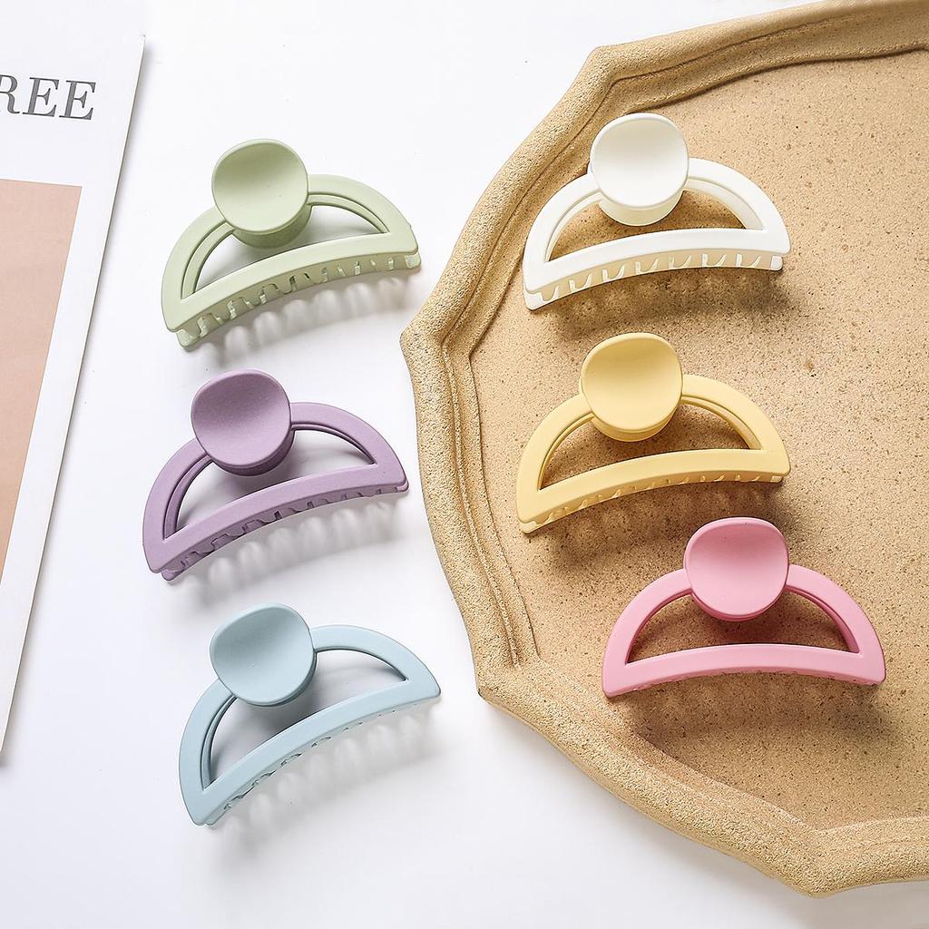 Cream Color Plate Hairpin Candy Color Hairpin Cute Plate Hairpin Shark Clip Female Headdress