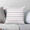 Pink And Grey Stripes Square Pillowcase Polyester Linen Velvet Printed Zip Decorative Throw Pillow Case Sofa Cushion Cover