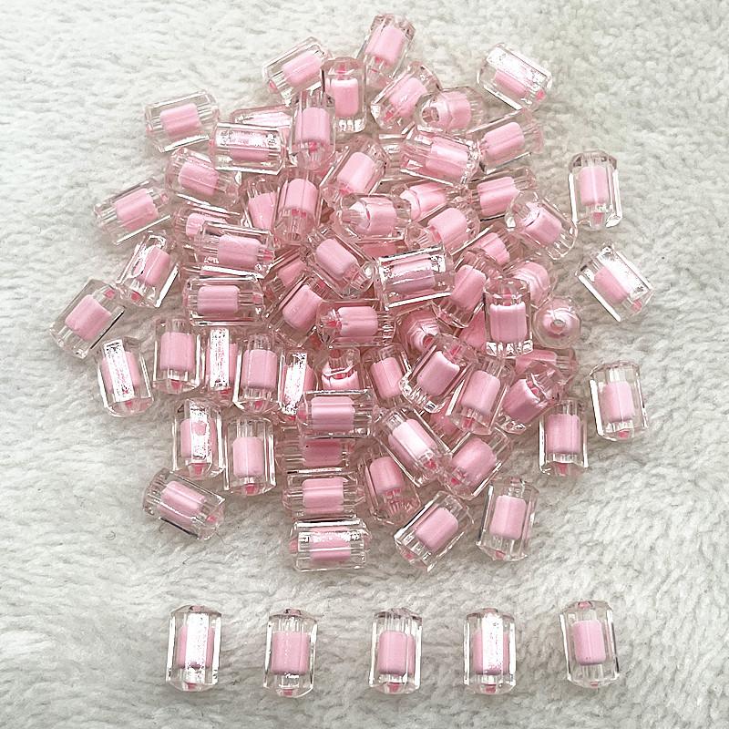 30pcs 12x7mm Matte/Transparency/AB Colour Acrylic Cylinder Beads Loose Spacer Beads for Jewelry Making DIY Bracelets Accessories