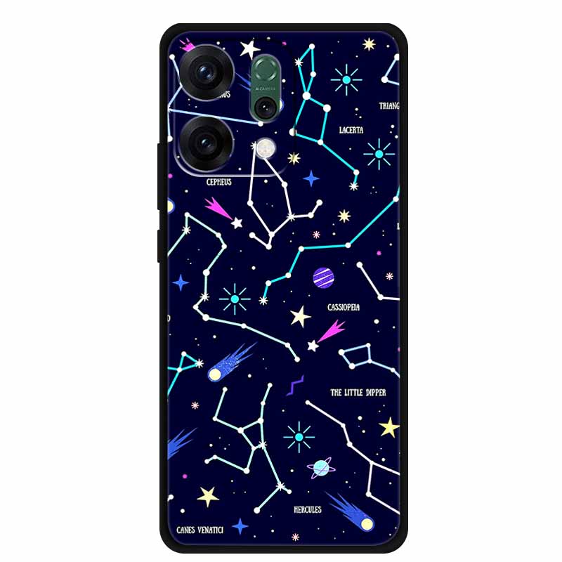 For Oppo Reno 14 5G Phone Case 6.59" Fashion Luxury Casing Black Silicone Soft Back Cover For Oppo Reno 14 Shockproof Capa Funda