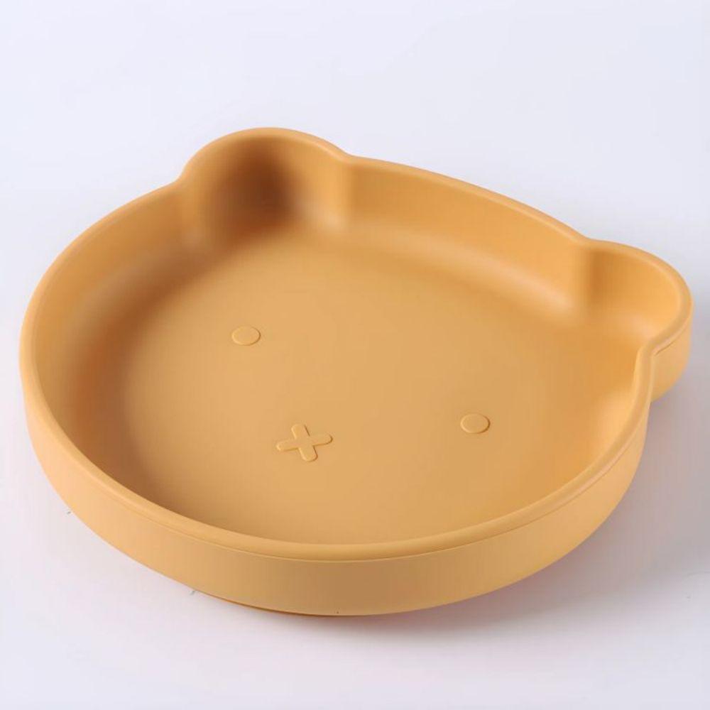 Non-Toxic Silicone Tableware Set Children Cartoon Dinner Plate Water Cup Fork Spoon Baby Auxiliary Food Bowl Baby Silicone Bowl