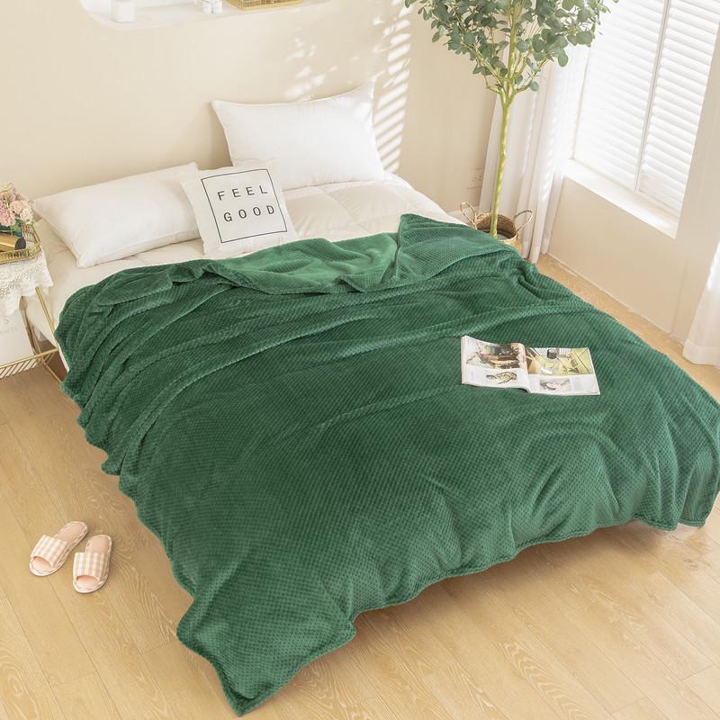 Thickened Pineapple Plaid Coral Fleece Blanket - Sofa, Yoga, Nap, or Japanese Style Cover