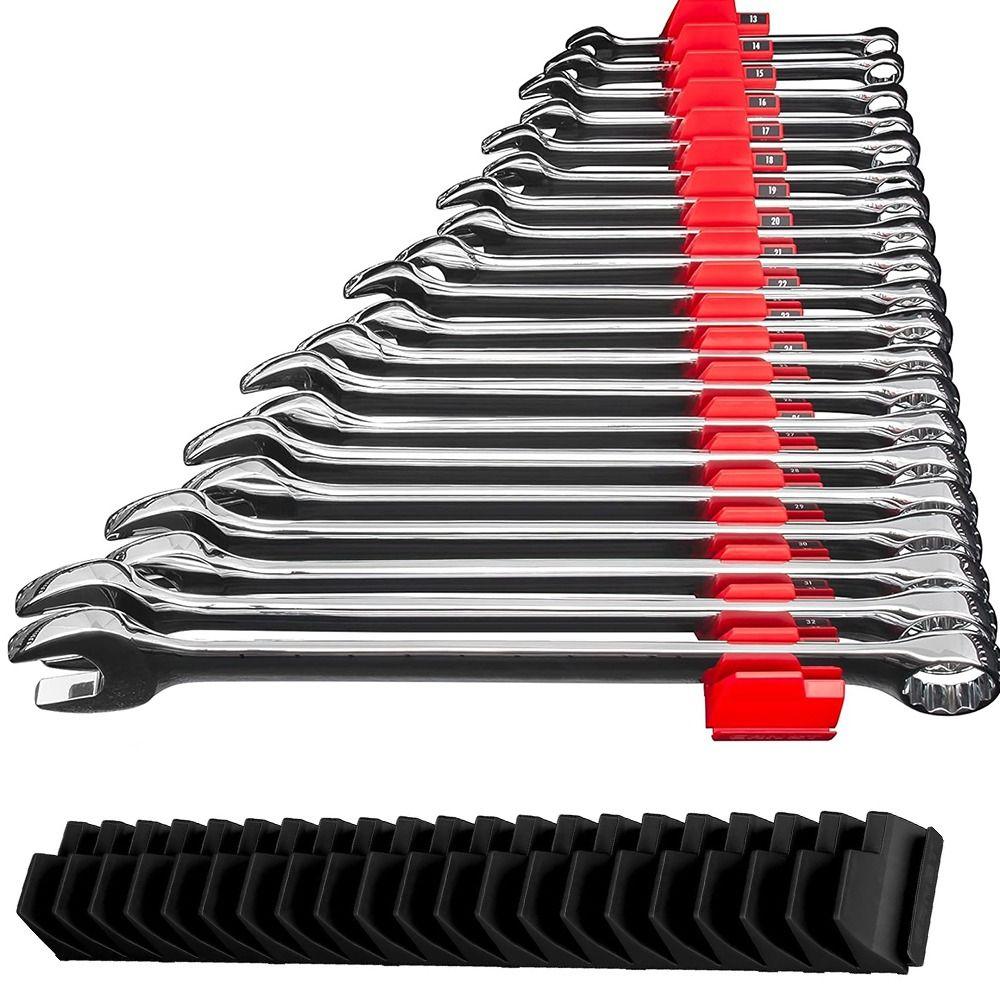

20PCS Wall Mount Wrench Storage Rack Hardware Tool Wrench Organizer Rack Holder Household чорний
