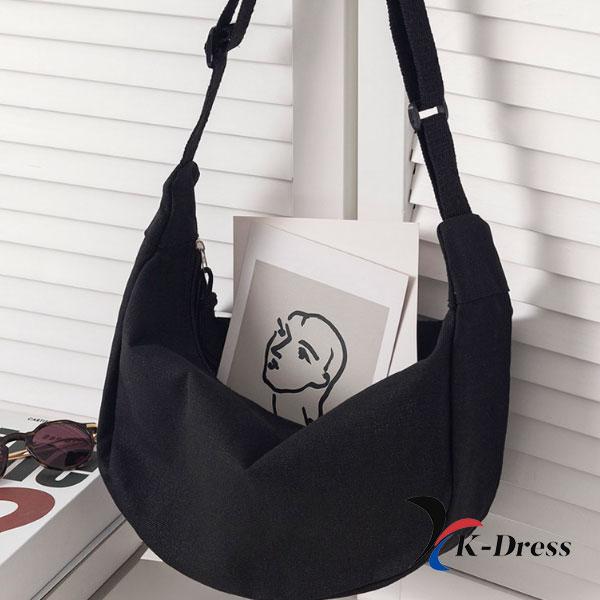 Half-Moon Crossbody Canvas Eco Bag (2 Colors)