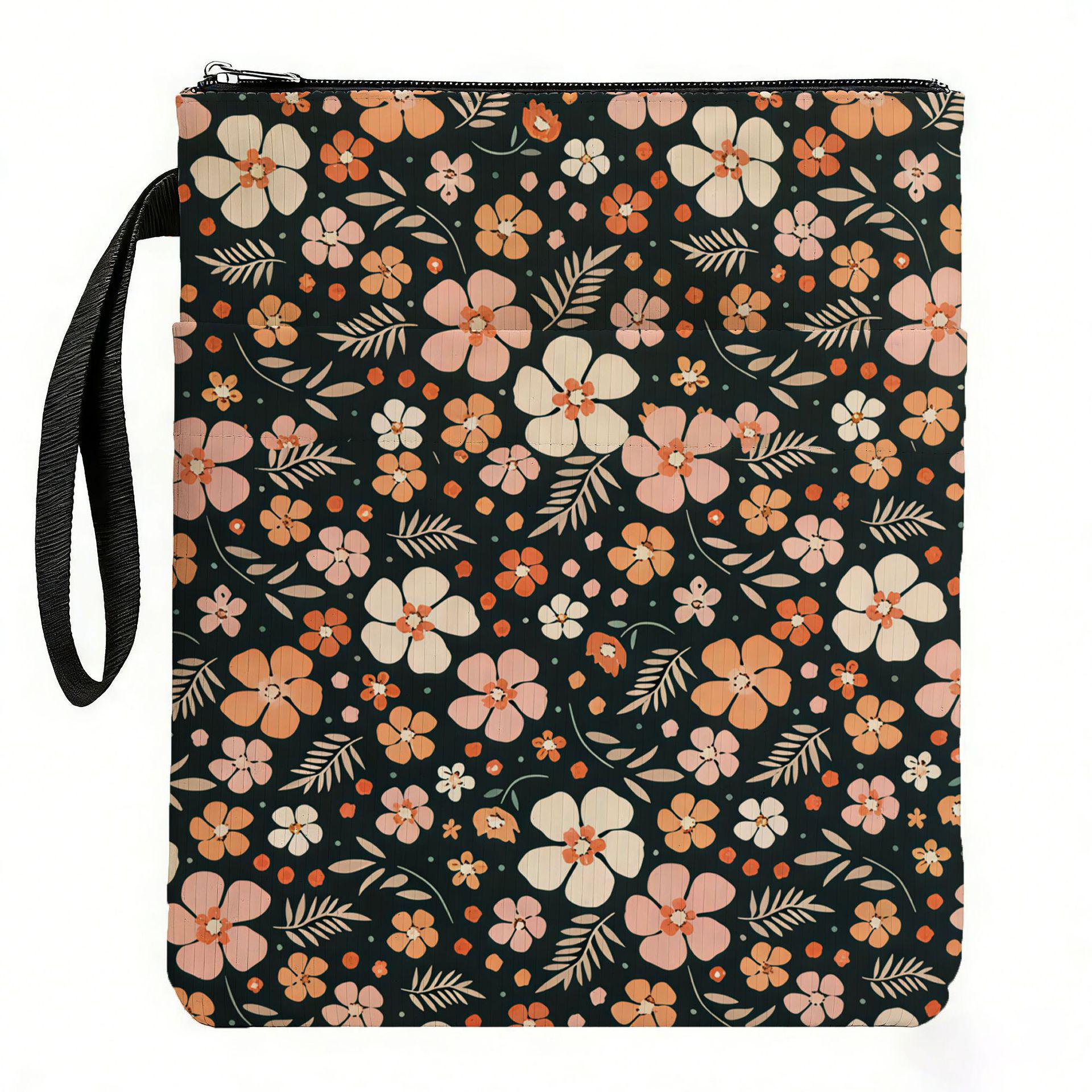 Wasserdichter Reißverschluss Buchschutz: Bedruckte Buchtasche & Buchumschlag für Buchliebhaber beige