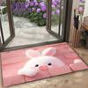 Teppich Matte rutschfest Rosa Ziegelwand Herz Hase Läufer für Wohnzimmer Schlafzimmer Eingangsbereich Küche Kinderzimmer Spielzimmer Heimdeko