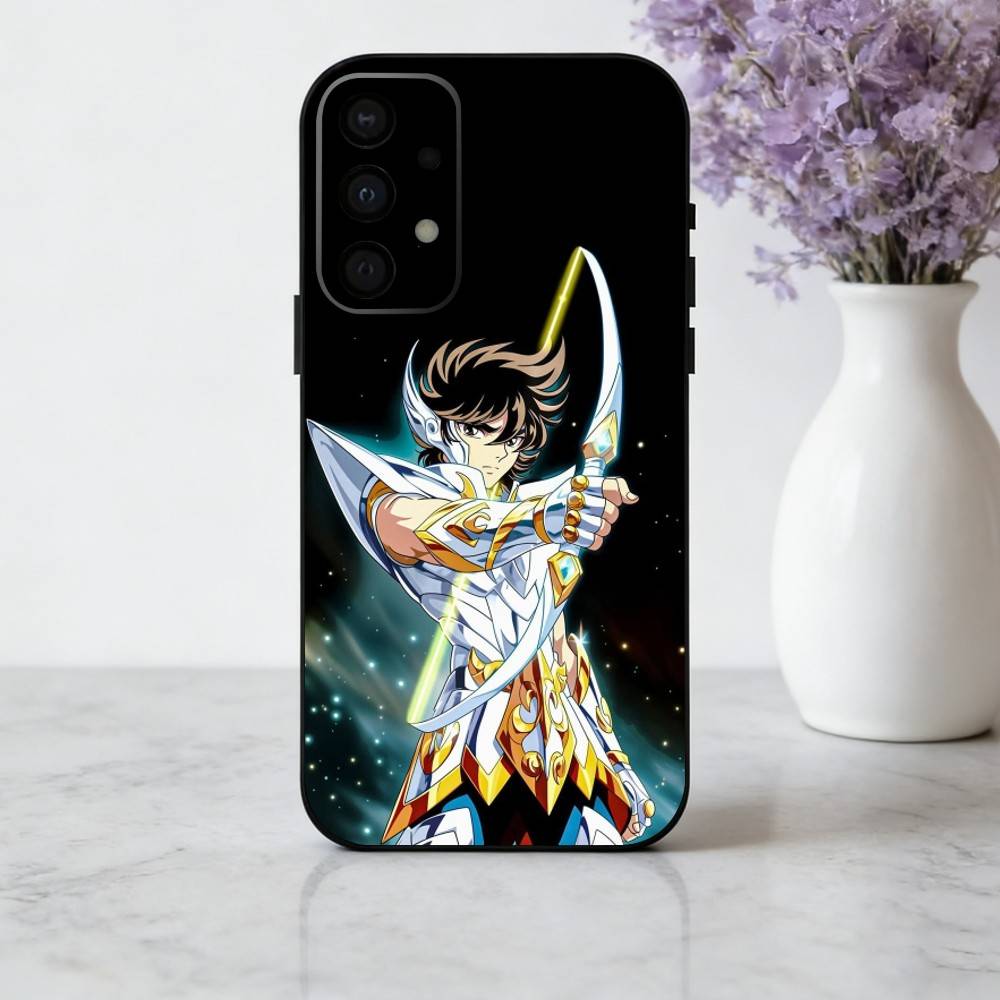 Anime S-Saint-T S-Seiya-A Handyhülle für Samsung Galaxy A73,A72,A71,A70,A53,A52,A51,Andere Weiche Schwarze Hülle