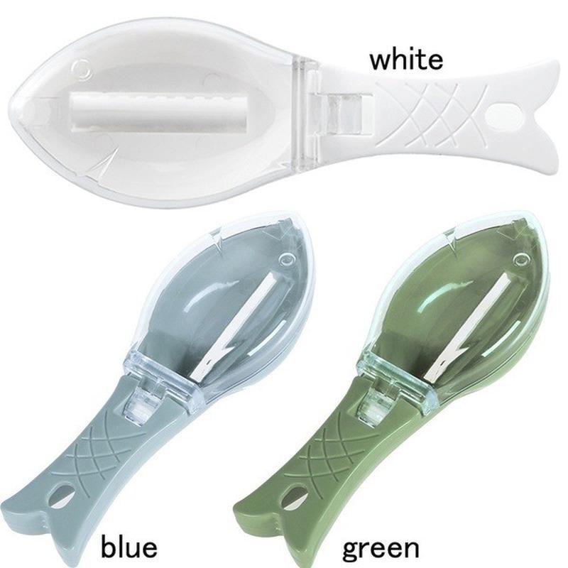 Practical 2PC New Plastic Fish Scales Graters Scraper Fish Cleaning Scraping Scales Device Suitable Home Kitchen Supplies Tools