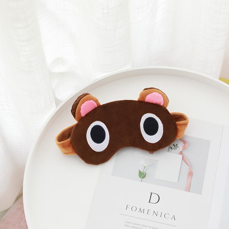 30cmDropshipping Animal Crossing Plush Toy Raccoon Plush Pillow & Eye Mask Stuffed Animal Toy Kawaii Gifts