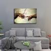 YjanzP Michelangelo Buonarroti - Hand of God Poster Wall Art Canvas Painting Posters and Prints Wall Art Pictures for Living Room Bedroom Background