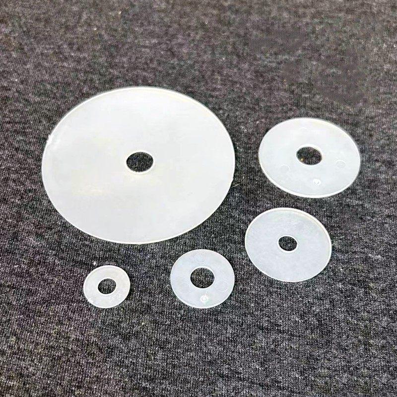 White Circular Plastic Gasket, Flat Washer, Square Insulation Sleeve, Glass Fittings & Door Pull Handle Accessories