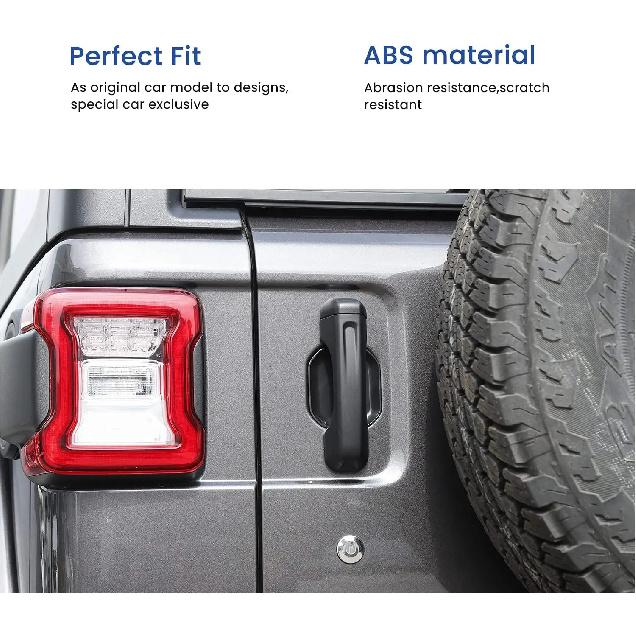 5PCS Door Handle Bowl Exterior Trim For  Jeep Wrangler JL 2018-2024+ Recess Guard Trim Cover Decor Kit