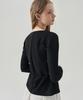 Deuloupisumeon Proa Boat Neck Pleated Top [Black]