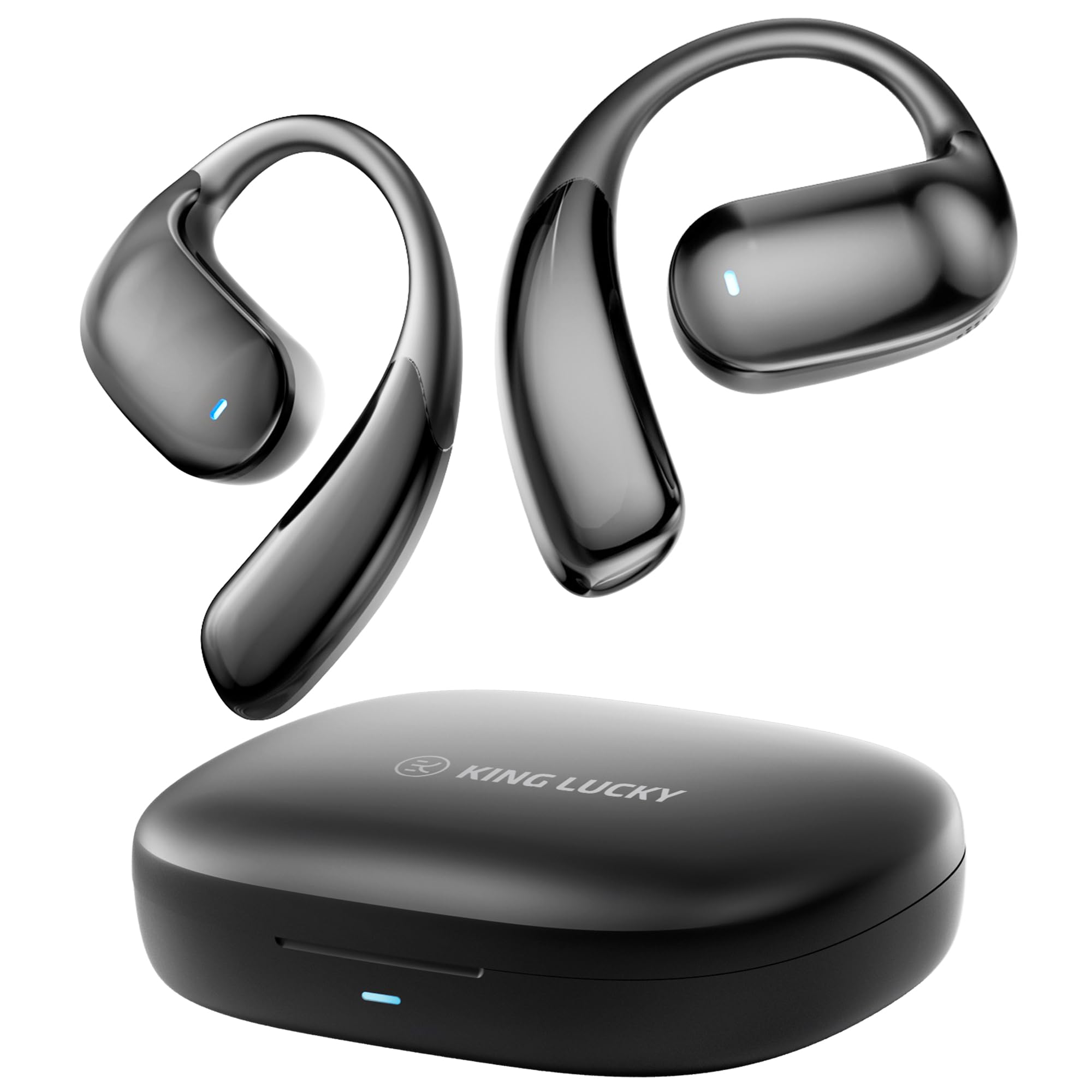 

Kinglucky Wireless Bluetooth No Ear Air Up to 48 Hours of Fast IPX5 Ultimate Running Black [Fully Evolved] Open-Ear Earphones, 5.4, Over-the-Ear чорний