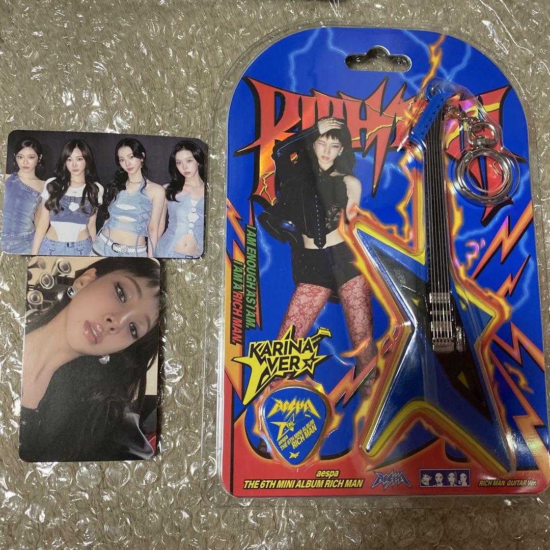 

[USED] aespa Karina Album Trading Card Rich Man GUITAR Ver.