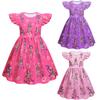 83039 Kids Girls Lily Lovebraids Game Anime Print Short Sleeves Dresses