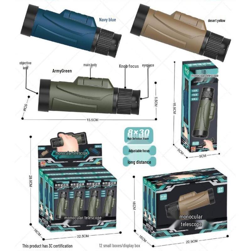 Children's Pirate Telescope: Creative Educational Monocular & Binocular Toy Set