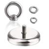 2Pcs Magnetic Hooks, Tension Magnetic Hooks, with Countersunk Lifting Rings, Suitable for Workplaces, Homes, Kitchens