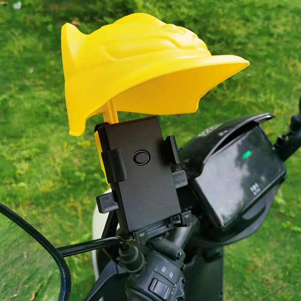 Mały uchwyt na telefon komórkowy do kasku motocyklisty i nawigacja rowerowa do telefonu komórkowego, wodoodporny parasol przeciwsłoneczny