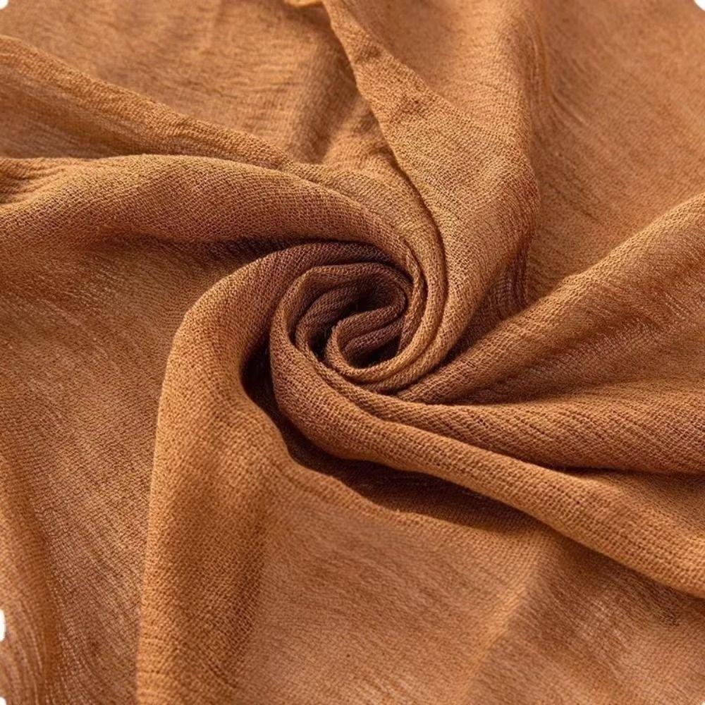 Big Size Crepe Shawl Cotton Plain Headscarf New Women Hijab Scarf