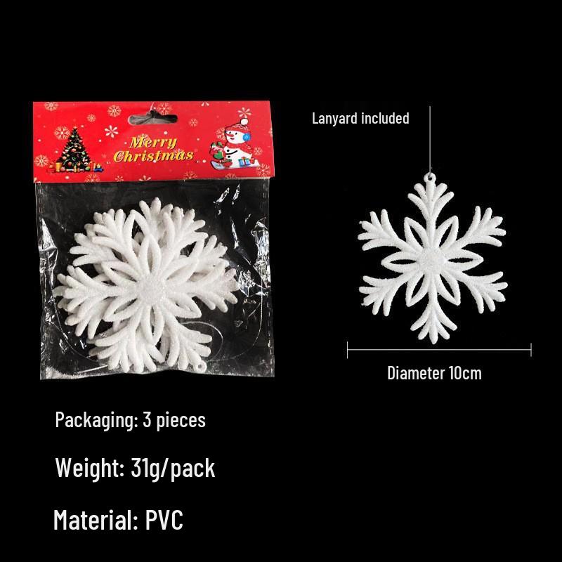 

Cangyan White Snowflake String Christmas Ornaments for Tree and Window Display