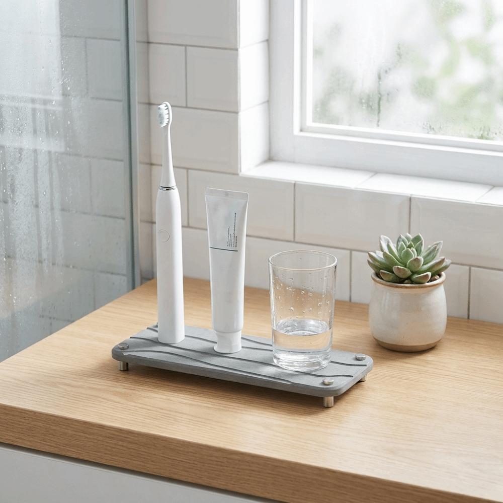Absorbent Diatom Mud Coaster Quick-Drying Multipurpose Bathroom Sink Organizer Durable Non-Slip Diatom Mud Sink Tray Home