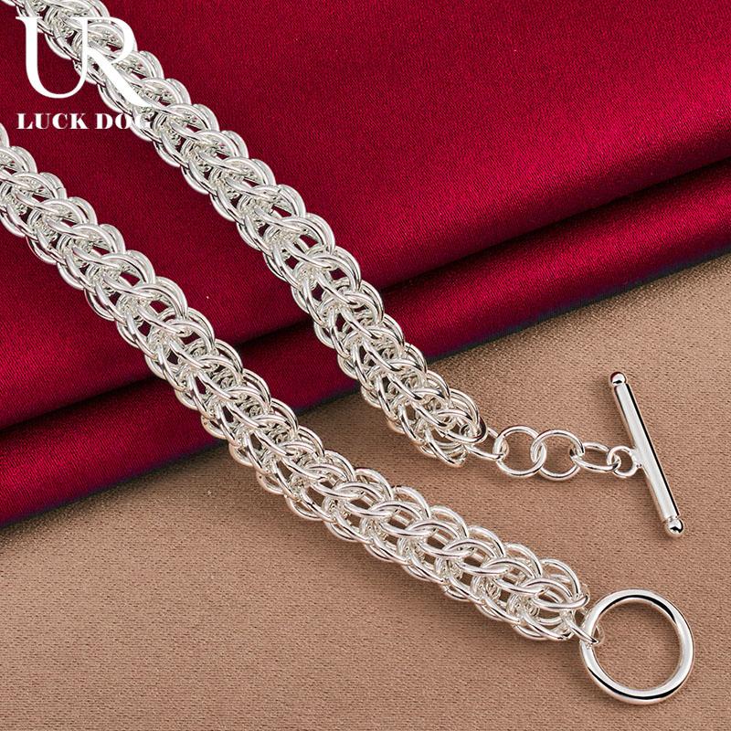925 Sterling Silver Multi Circle Necklace Fashionable Wedding Jewelry