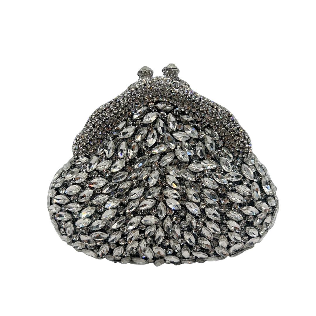 

Clutch bag wheat crystal heavy industry clutch bag, high-end diamond-encrusted dinner bag wedding banquet party