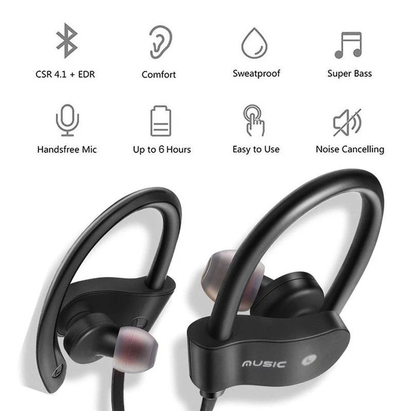 Wireless Bluetooth 4.1 Earphones Wireless Headset Music Sports Headset Gaming Handsfree Wireless Headphones for All Smart Phones